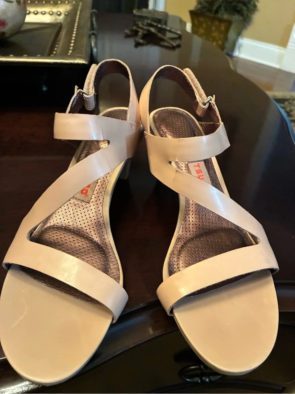 Tsubo Blush Pink Slingback Heeled Sandals